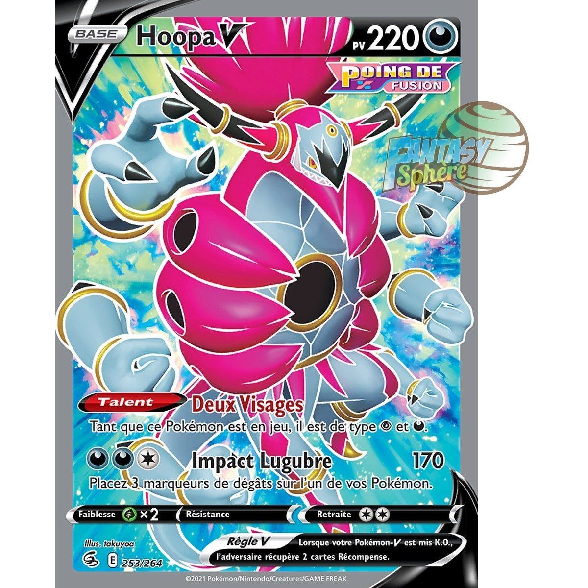 Item Hoopa V - Full Art Ultra Rare 253/264 - Epee et Bouclier Poing de Fusion