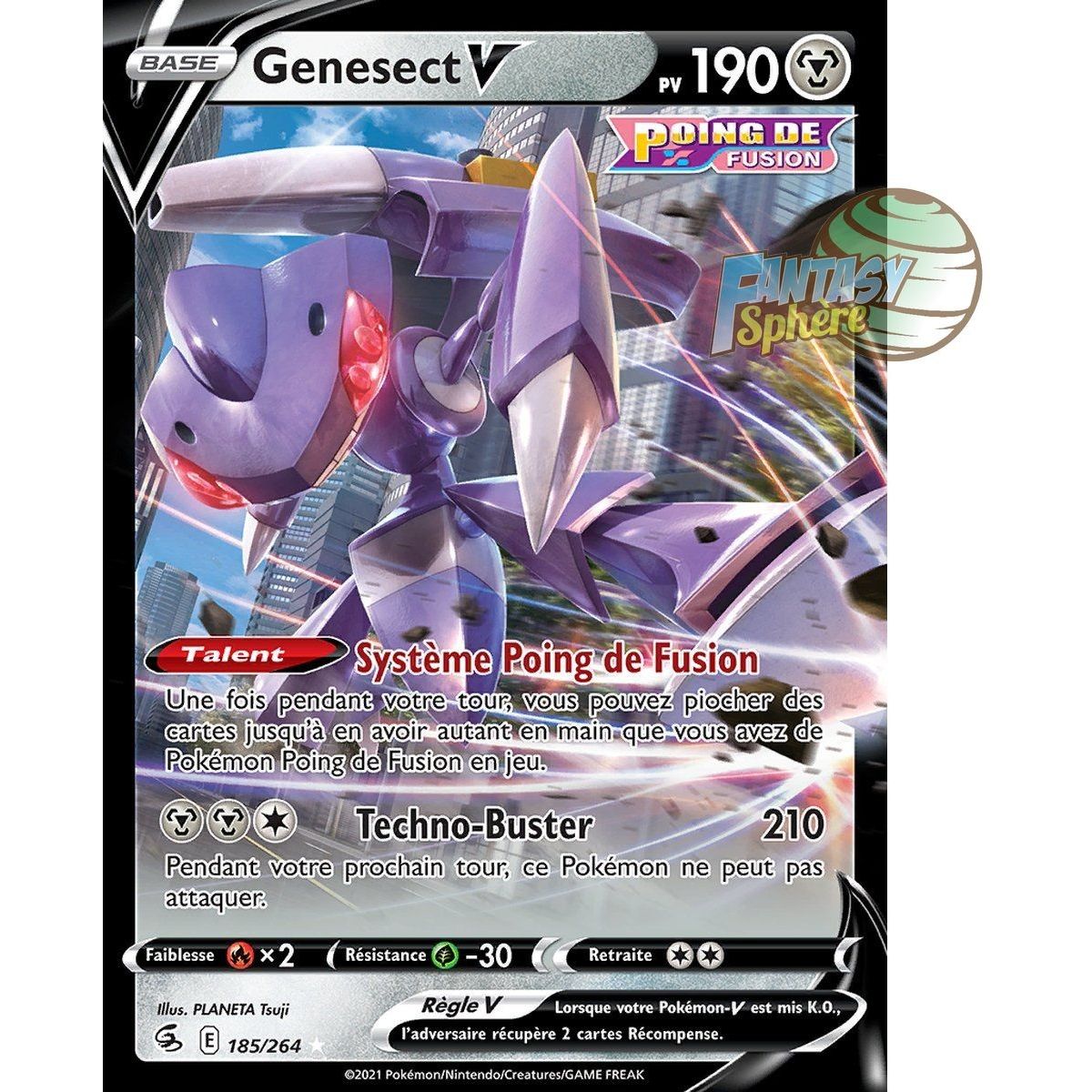Item Genesect V - Ultra Rare 185/264 - Epee et Bouclier Poing de Fusion