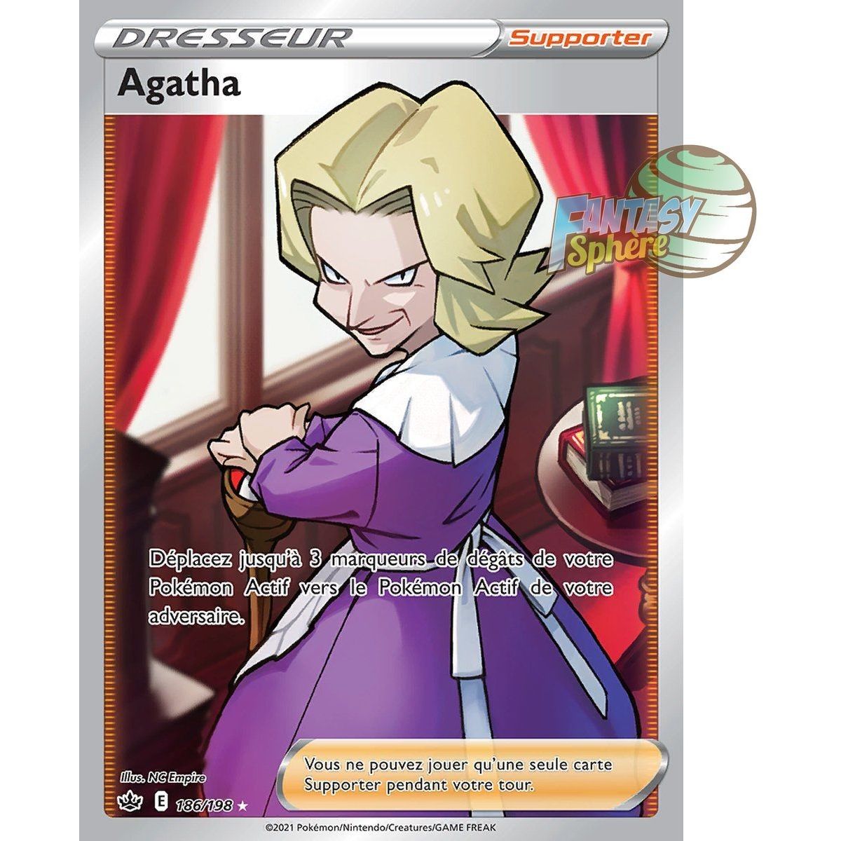 Agatha - Full Art Ultra Rare 186/198 - Epee et Bouclier Regne de Glace