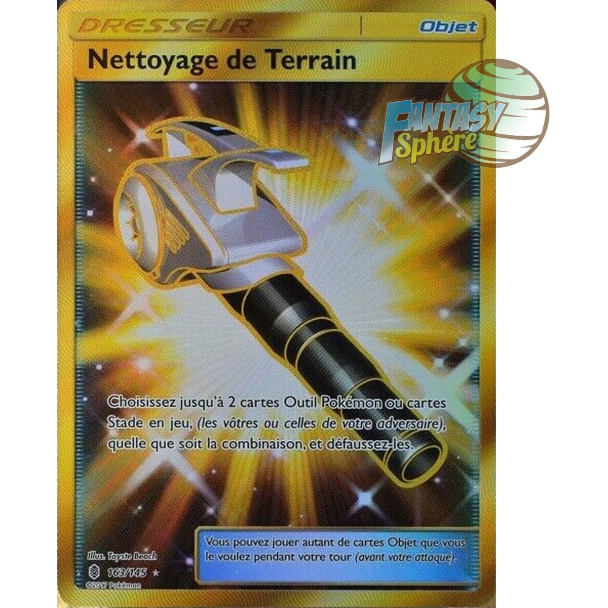 Item Nettoyage de Terrain - Secret Rare 163/145 - Soleil et Lune 2 Gardiens Ascendants