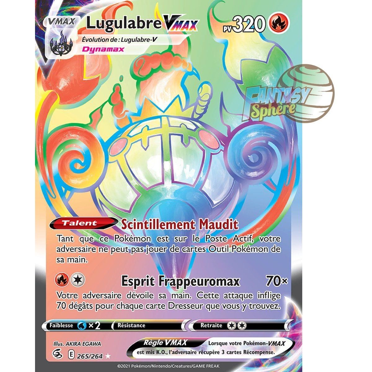 Item Lugulabre VMAX - Secret Rare 265/264 - Epee et Bouclier Poing de Fusion