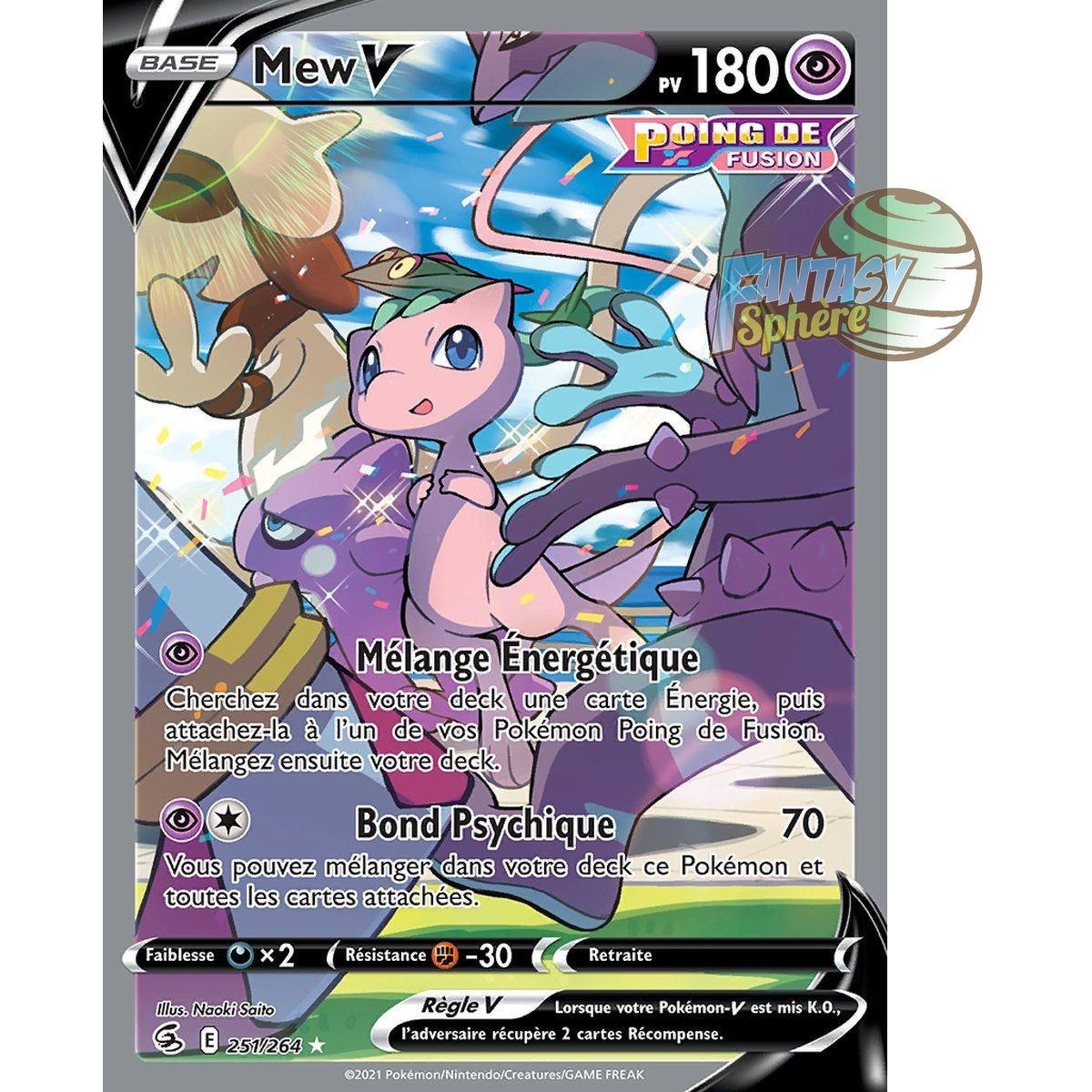 Item Mew V - Full Art Ultra Rare 251/264 - Epee et Bouclier Poing de Fusion
