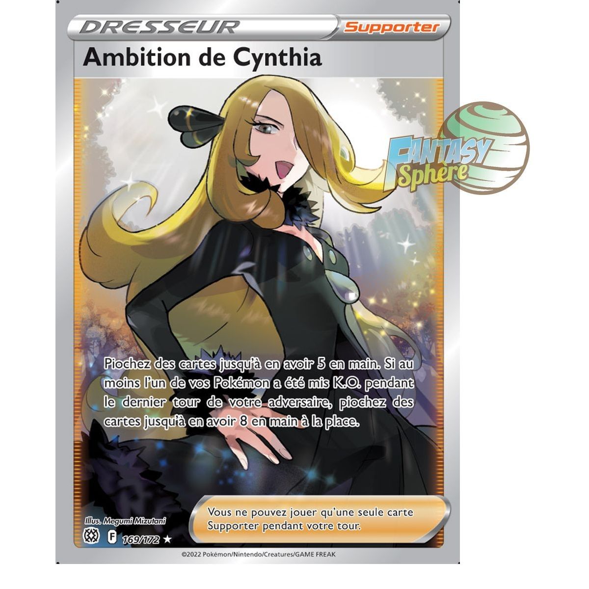 Item Ambition de Cynthia - Full Art Ultra Rare 169/172 - Epee et Bouclier Stars Etincelantes