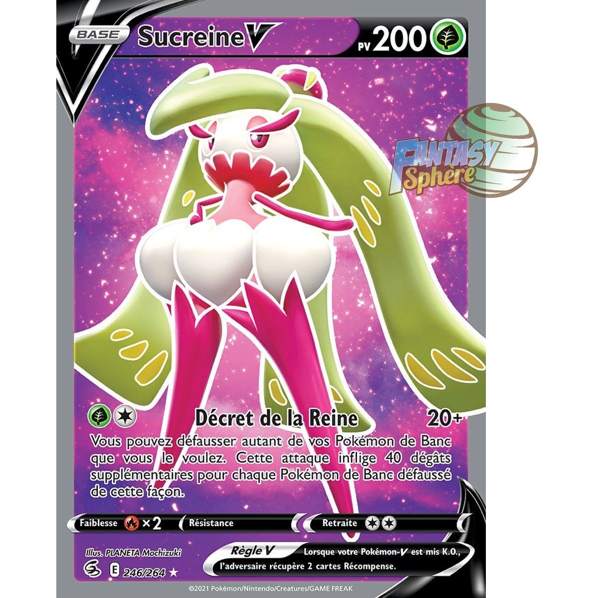 Sucreine V - Full Art Ultra Rare 246/264 - Epee et Bouclier Poing de Fusion