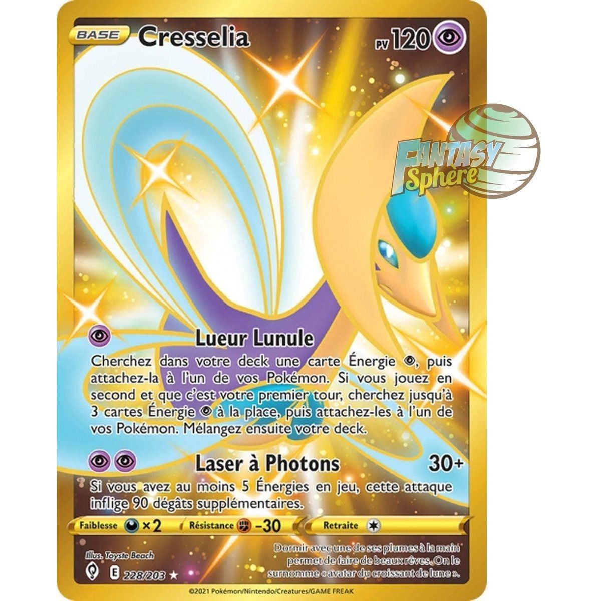 Cresselia - Secret Rare 228/203 - Epee et Bouclier Evolution Celeste