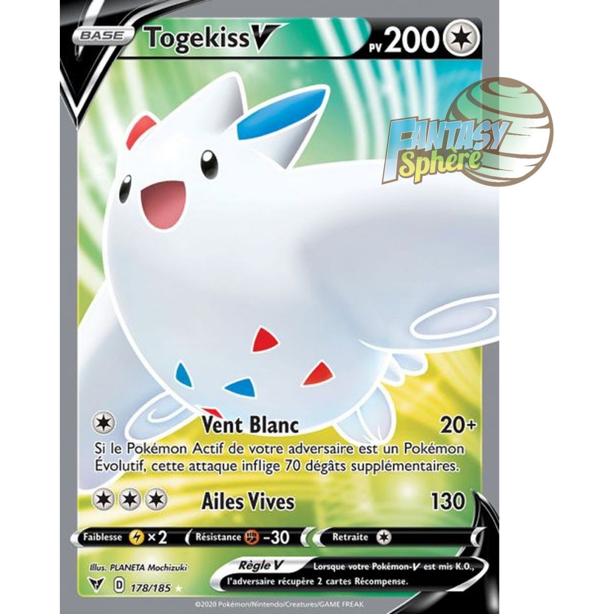 Togekiss V - Full Art Ultra Rare  178/185 - Epee et Bouclier 4 Voltage Eclatant