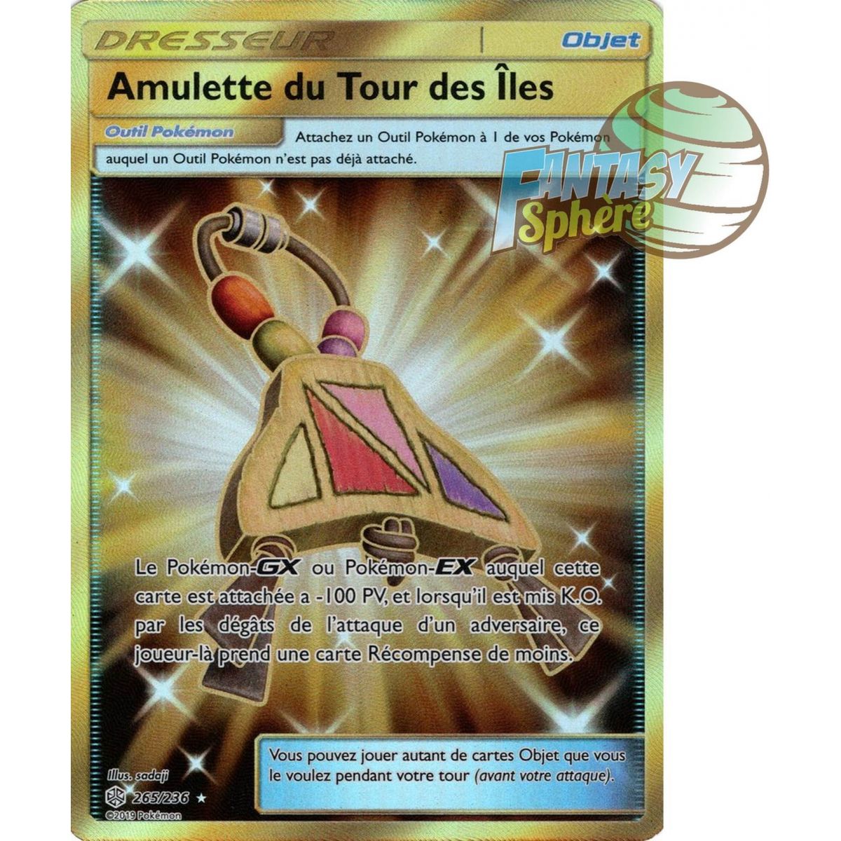 Amulette du Tour des Îles - Secret Rare 265/236 - Soleil et Lune 12 Éclipse Cosmique