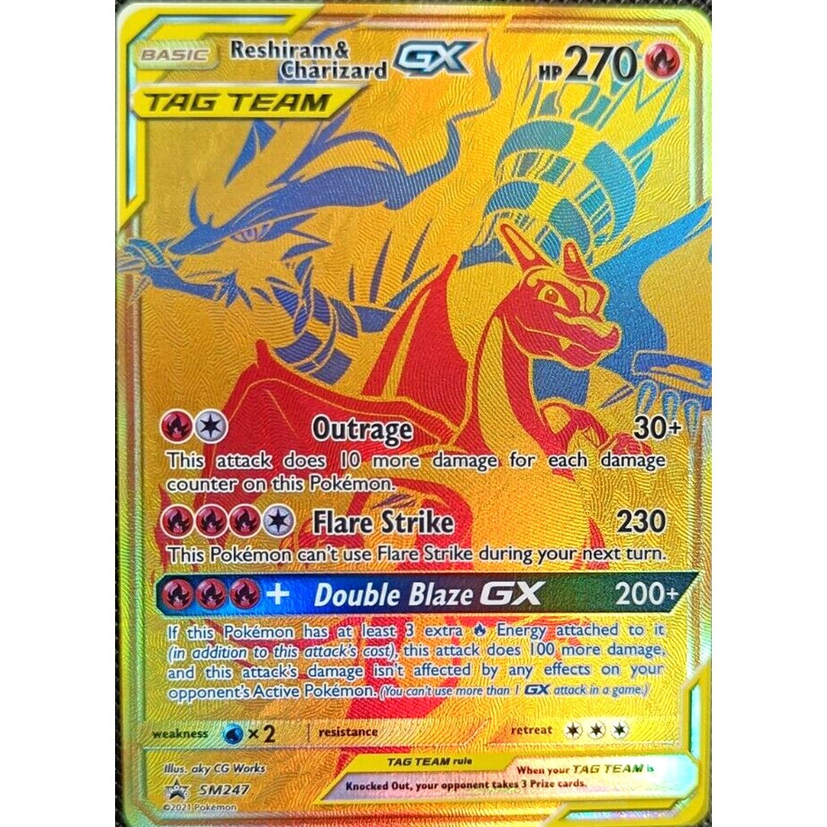 Reshiram & Charizard GX - Full Art Ultra Rare - SM247