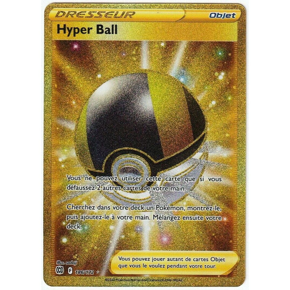 Item Hyper Ball - Full Art Secrète Rare 186/172 - EB09 Epee et Bouclier Stars Etincelantes