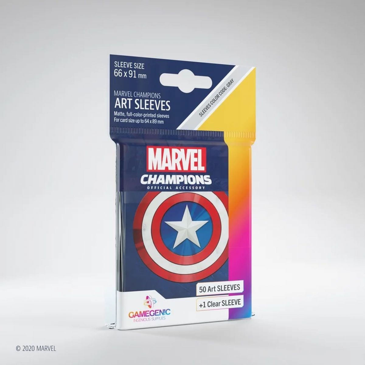 Item Gamegenic - Protèges Cartes - Standard - Marvel Champions : Captain America (50)