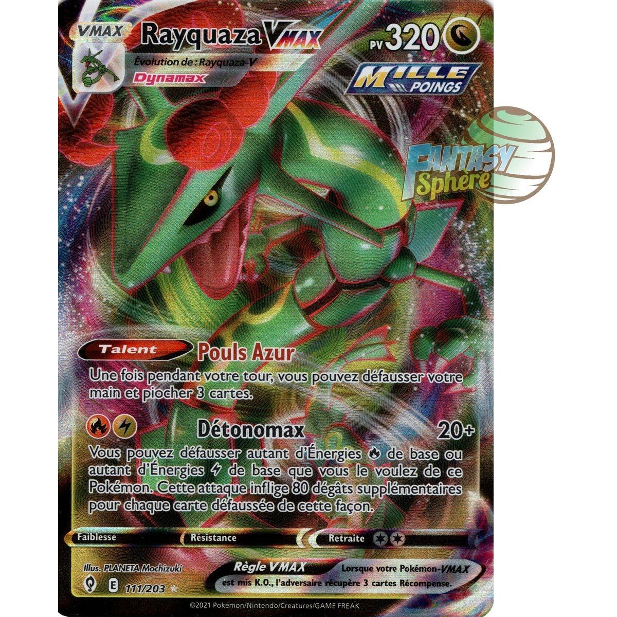 Rayquaza VMAX - Full Art Ultra Rare 111/203 - Epee et Bouclier Evolution Celeste