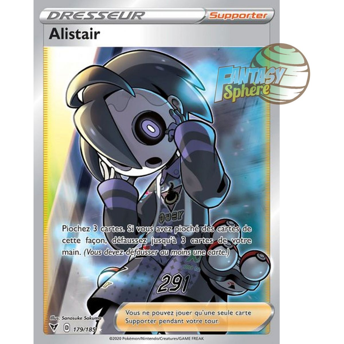 Alistair - Full Art Ultra Rare  179/185 - Epee et Bouclier 4 Voltage Eclatant