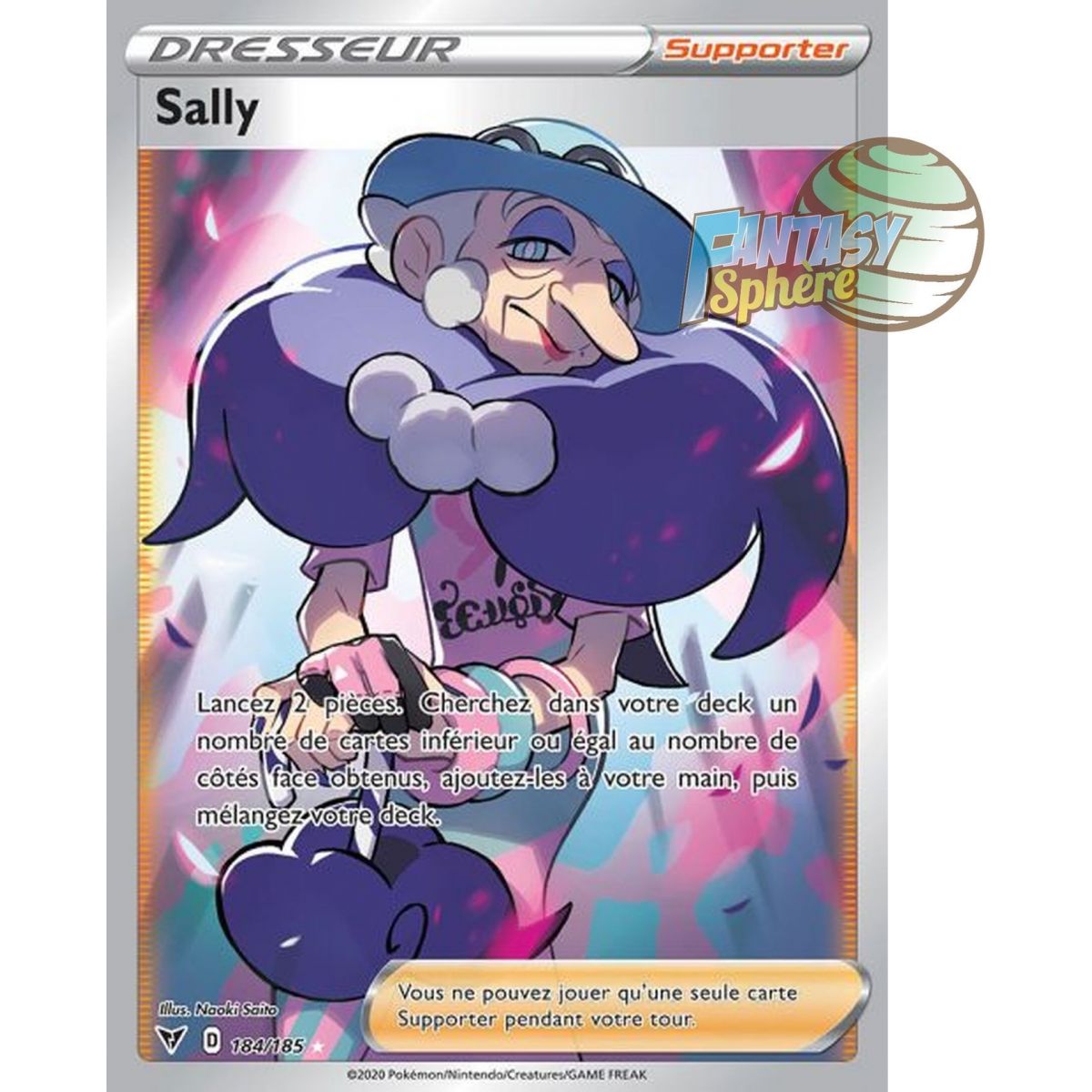 Item Sally - Full Art Ultra Rare  184/185 - Epee et Bouclier 4 Voltage Eclatant