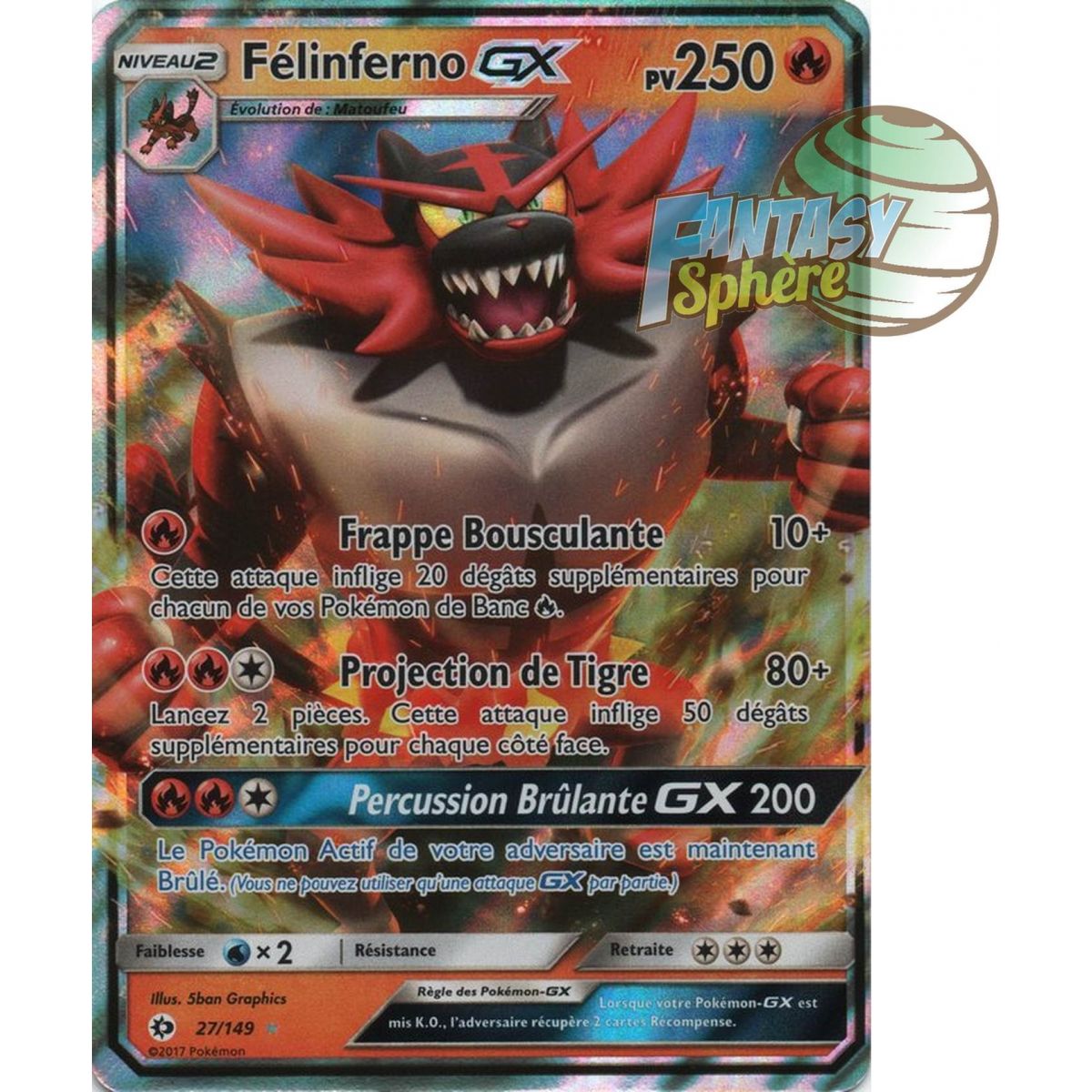 Item Félinferno GX - Ultra Rare 27/149 - Soleil et Lune 1