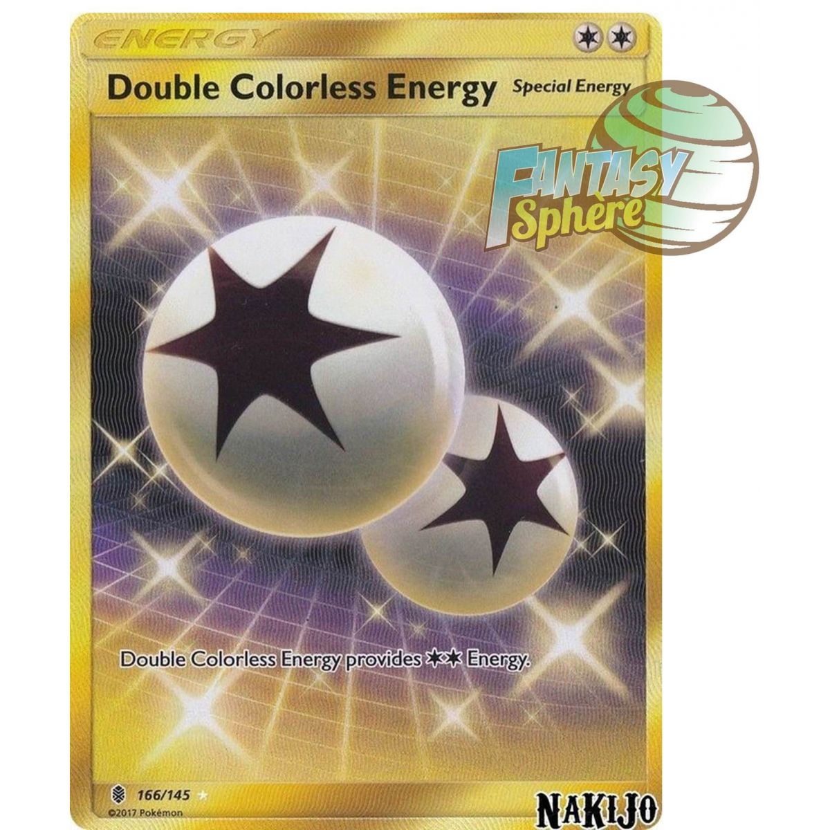 Double Énergie Incolore - Secret Rare 166/145 - Soleil et Lune 2 Gardiens Ascendants