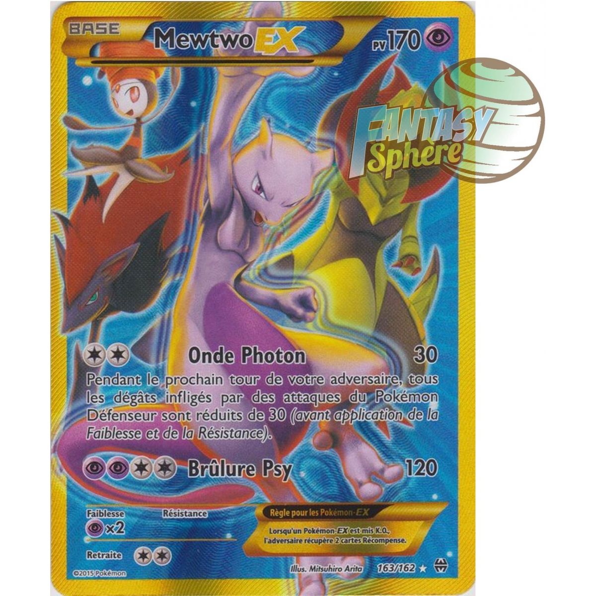 Mewtwo EX - Secret Rare 163/162 - XY 8 Impulsion Turbo
