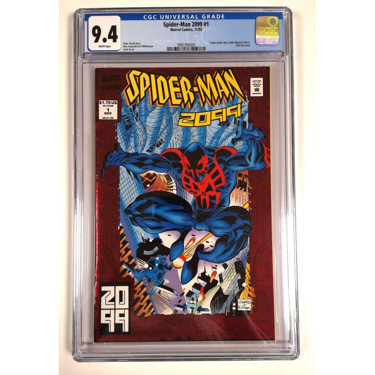 Item Comics - Marvel - Spider-Man 2099 N°1 (1992 1st Series) - [CGC 9.4 - White Pages]
