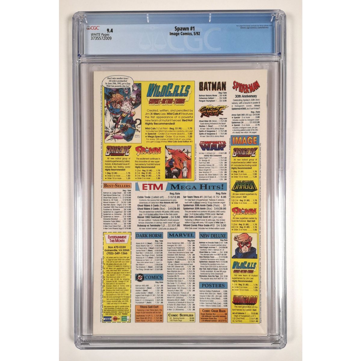 Comics - Image Comics - Spawn N°1 (1992) - [CGC 9.4 - White Pages]