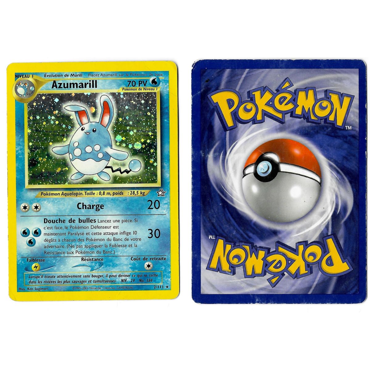 Azumarill 2/111 Neo Genesis Holo Unlimited Français Voir Scan