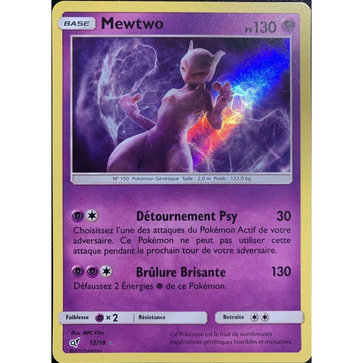 Mewtwo - Holo Rare 12/18 - Detective Pikachu