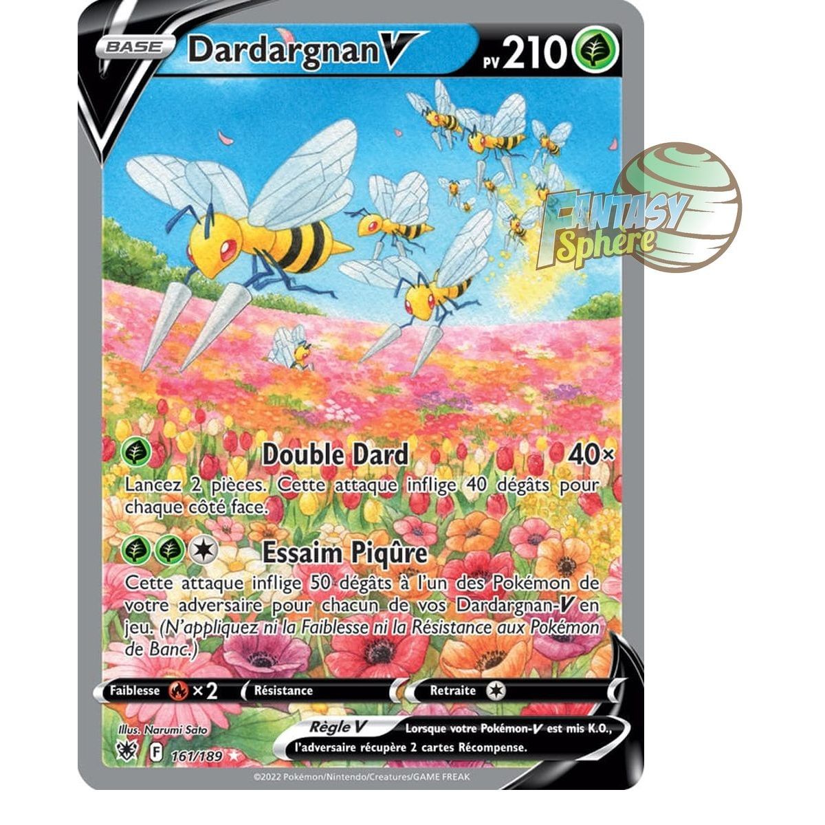 Dardargnan V - Full Art Ultra Rare 161/189 - Epee et Bouclier Astres Radieux