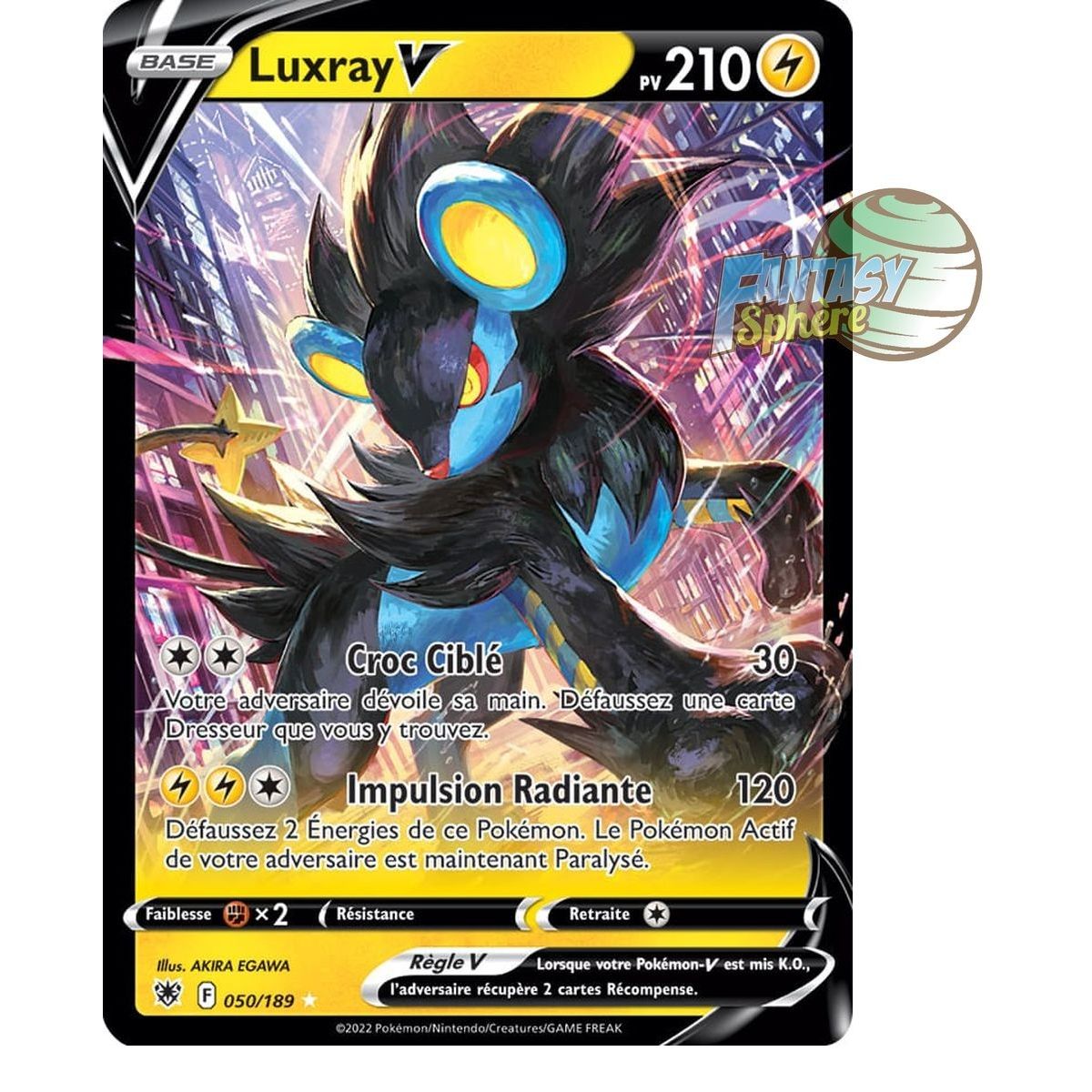 Luxray V - Ultra Rare 50/189 - Epee et Bouclier Astres Radieux