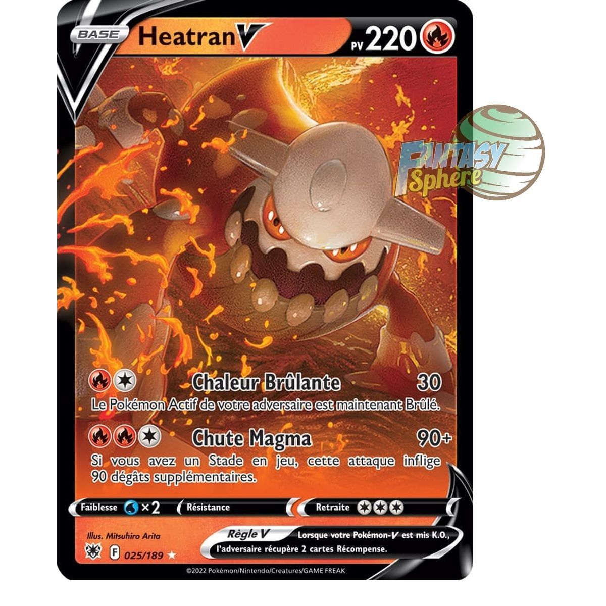 Heatran V - Ultra Rare 25/189 - Epee et Bouclier Astres Radieux