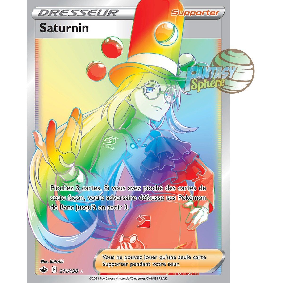 Saturnin - Secret Rare 211/198 - Epee et Bouclier Regne de Glace