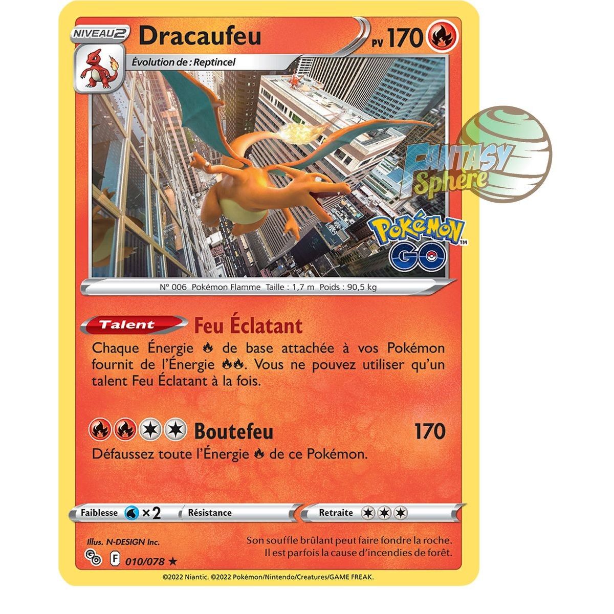 Item Dracaufeu - Holo Rare 10/78 - Epee et Bouclier Pokemon Go