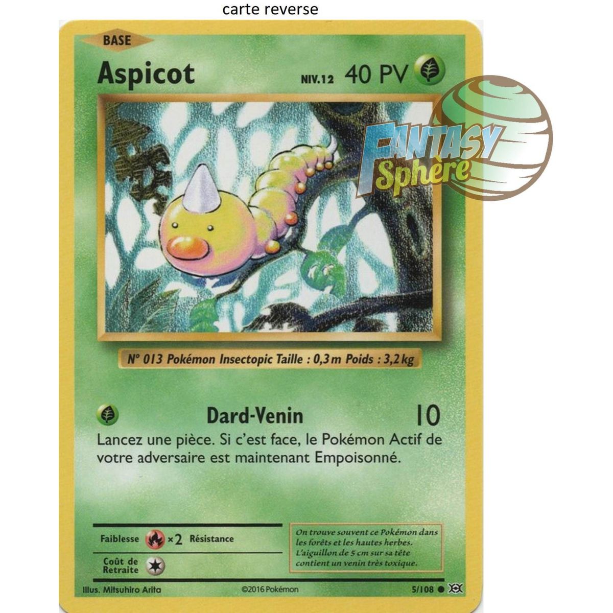 Aspicot - Reverse 5/108 - XY 12 Évolutions