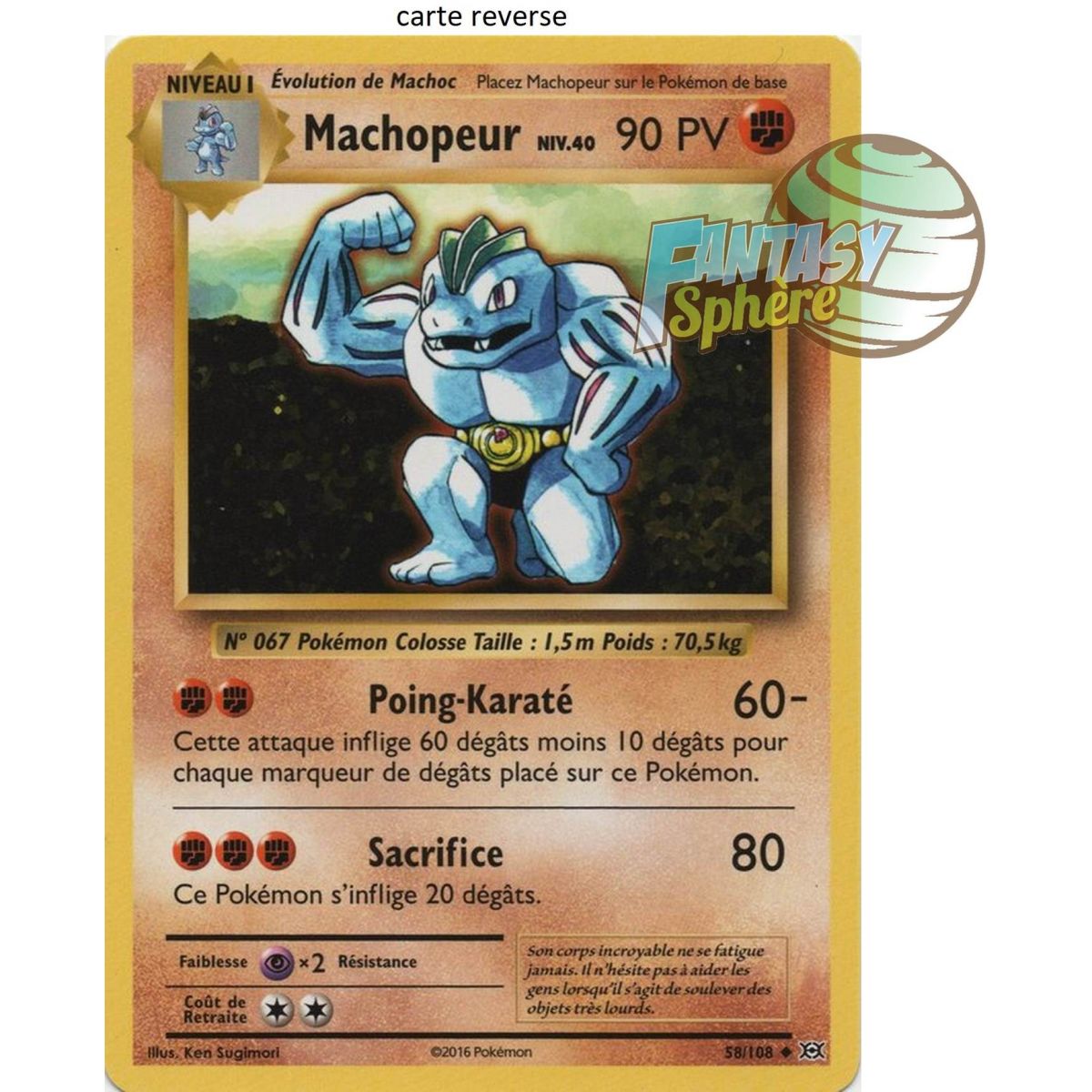 Item Machopeur - Reverse 58/108 - XY 12 Évolutions