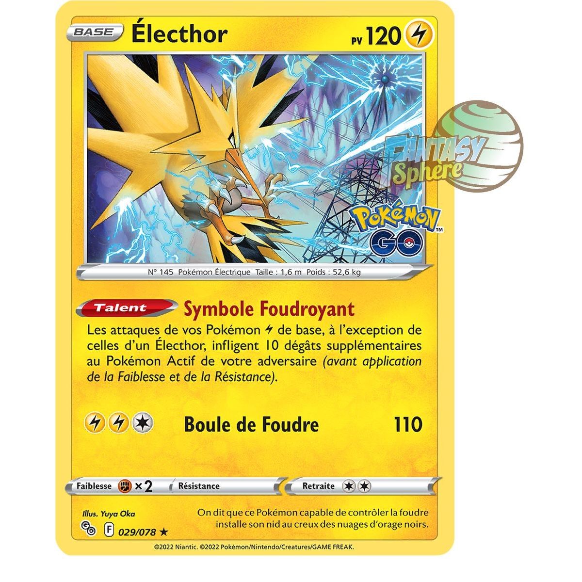 Item Électhor - Holo Rare 29/78 - Epee et Bouclier Pokemon GO