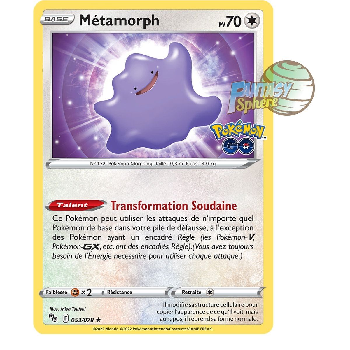 Item Métamorph - Holo Rare 53/78 - Epee et Bouclier Pokemon GO