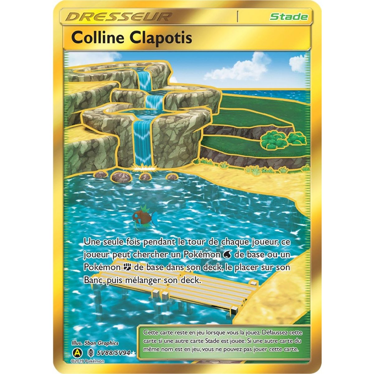 Colline Clapotis - Full Art Ultra Rare SV88/SV94 - Soleil et Lune 11.5 Destinees Occultes