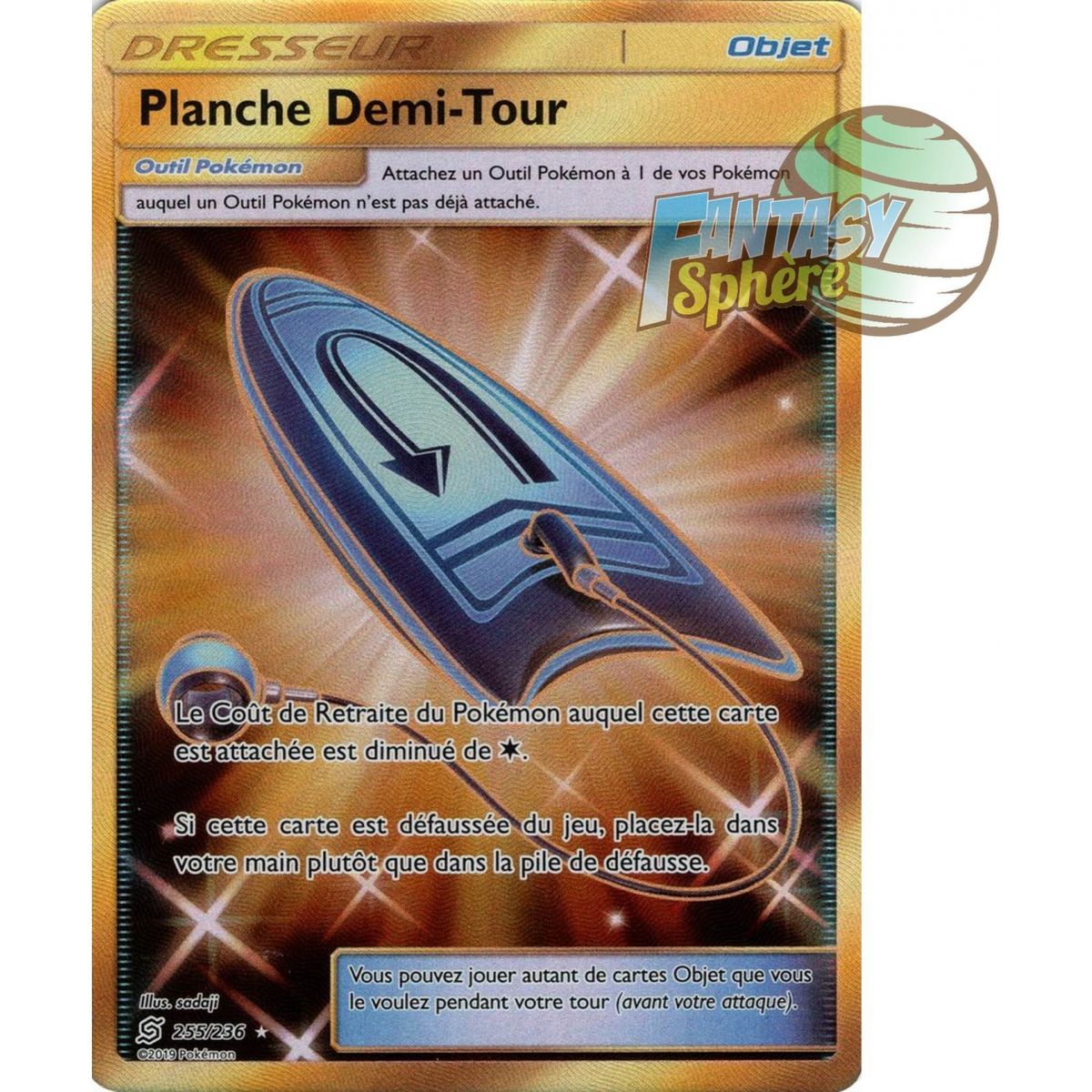 Planche Demi-Tour - Secret Rare 255/236 - Soleil et Lune 11 Harmonie des Esprits