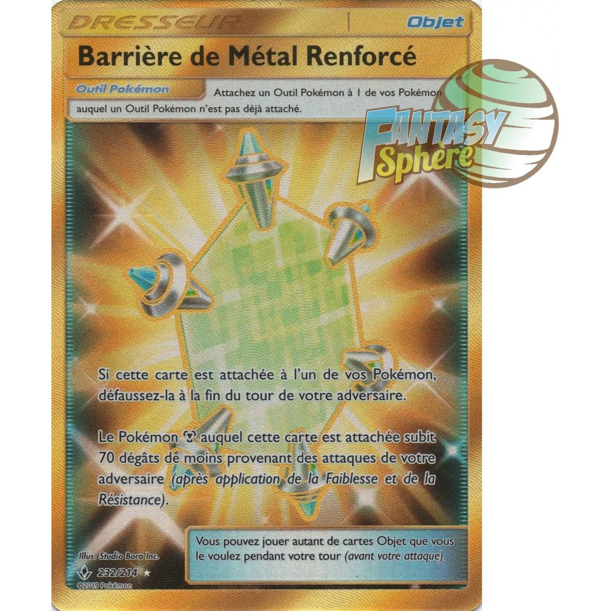 Item Barrière de Métal Renforcé - Secret Rare 232/214 - Soleil et Lune 10 Alliance Infaillible