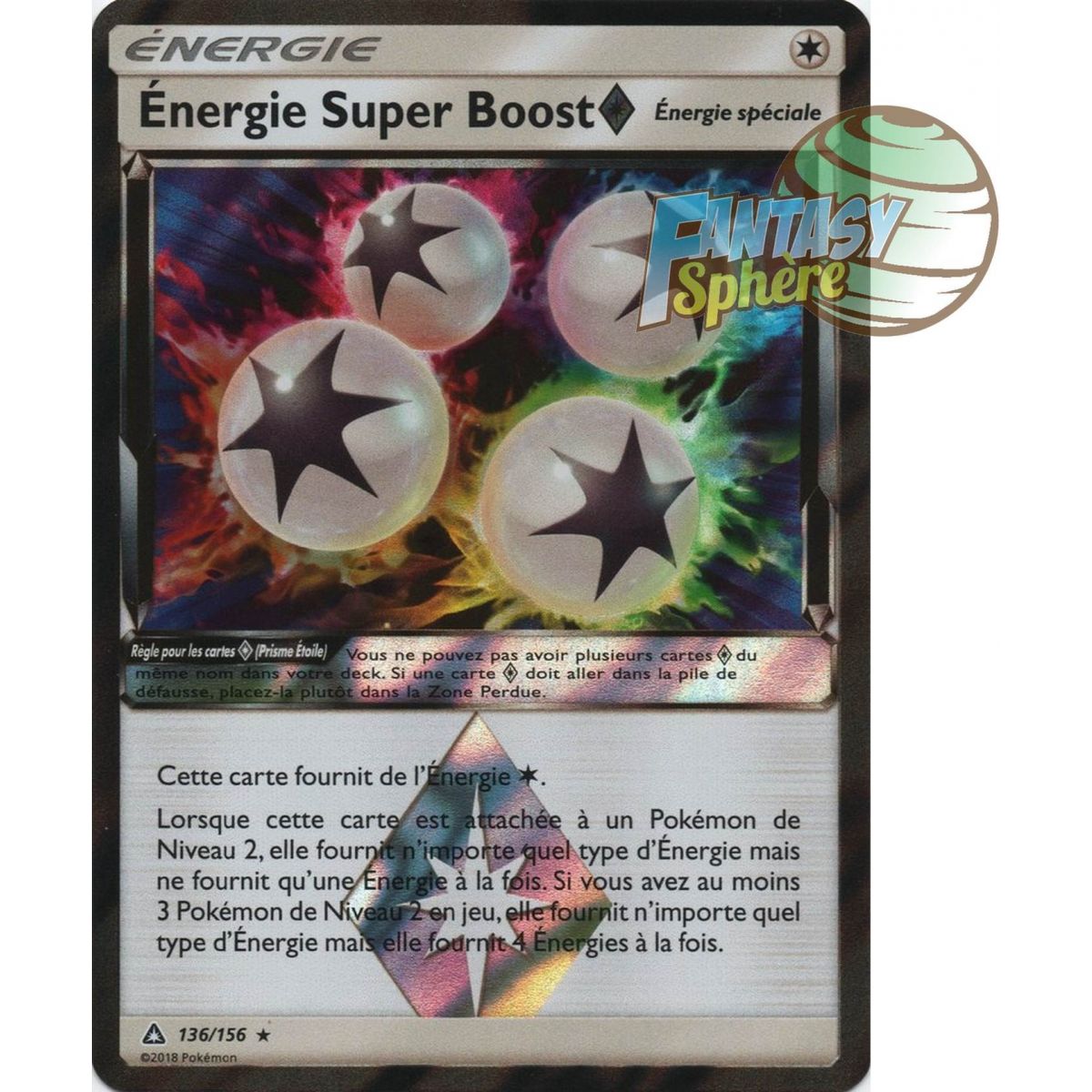 Énergie Super Boost - Prisme Rare 136/156 - Soleil et Lune 5 Ultra Prisme