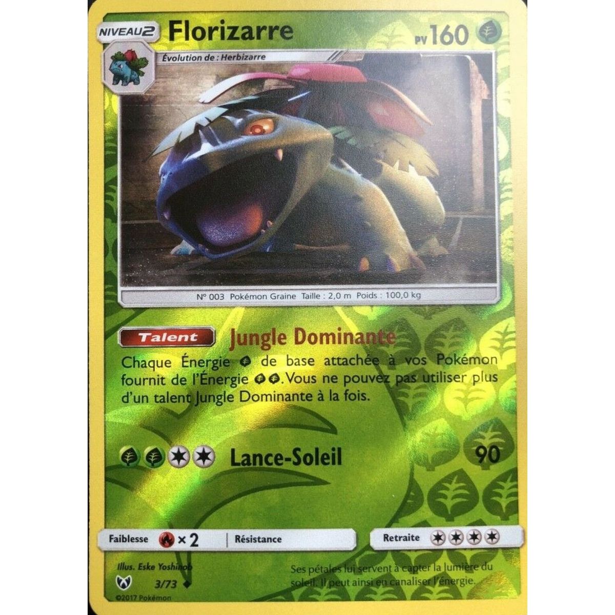Florizarre - Reverse 3/73 - Soleil et Lune 3.5 Légendes Brillantes