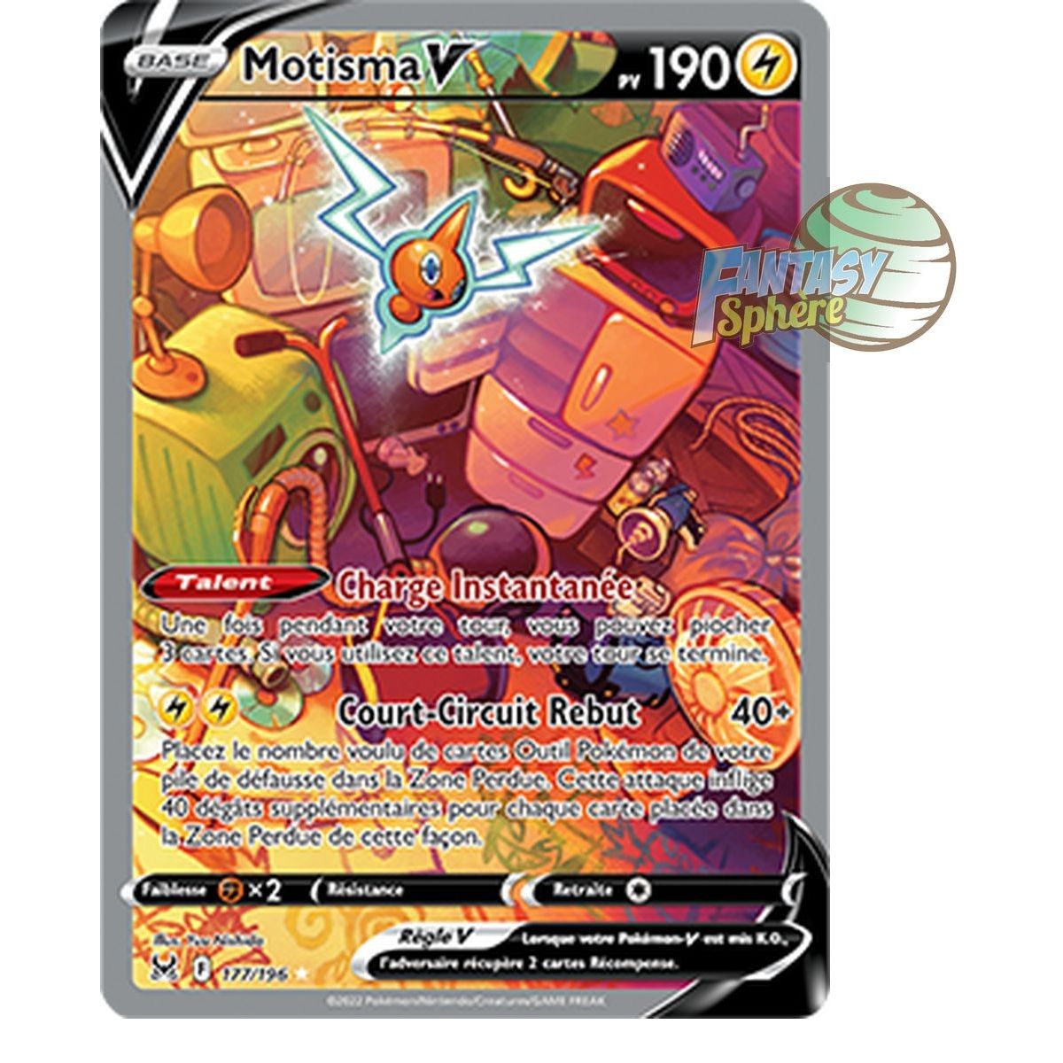 Motisma V - Full Art Ultra Rare 177/196 - Epee et Bouclier 11 Origine Perdue