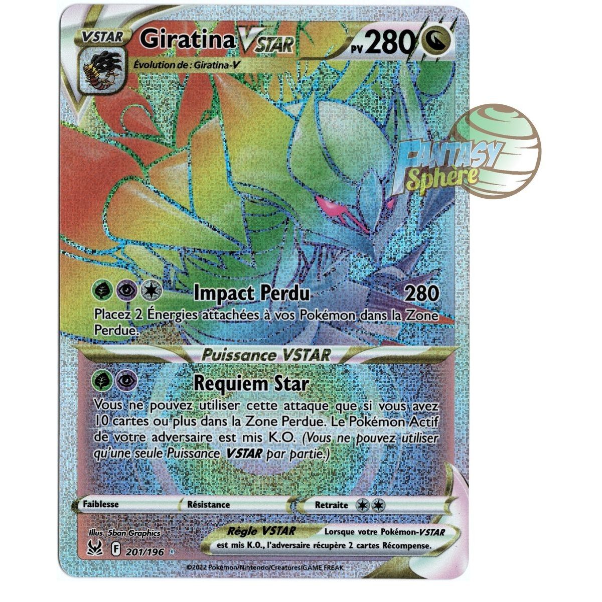 Giratina VSTAR - Secret Rare 201/196 - Epee et Bouclier 11 Origine Perdue