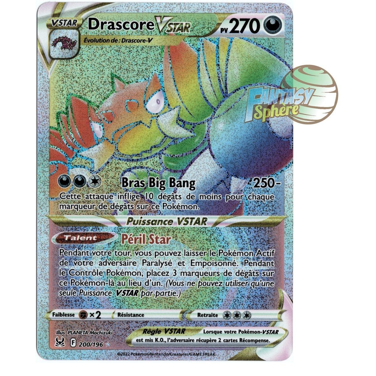 Drascore VSTAR - Secret Rare 200/196 - Epee et Bouclier 11 Origine Perdue