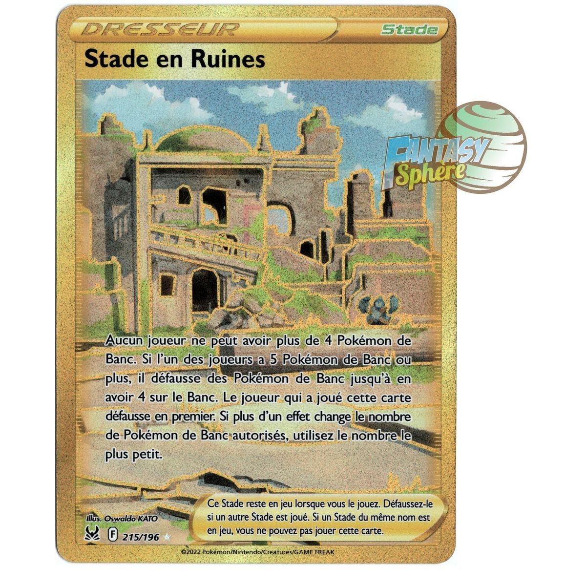 Stade en Ruines - Secret Rare 215/196 - Epee et Bouclier 11 Origine Perdue