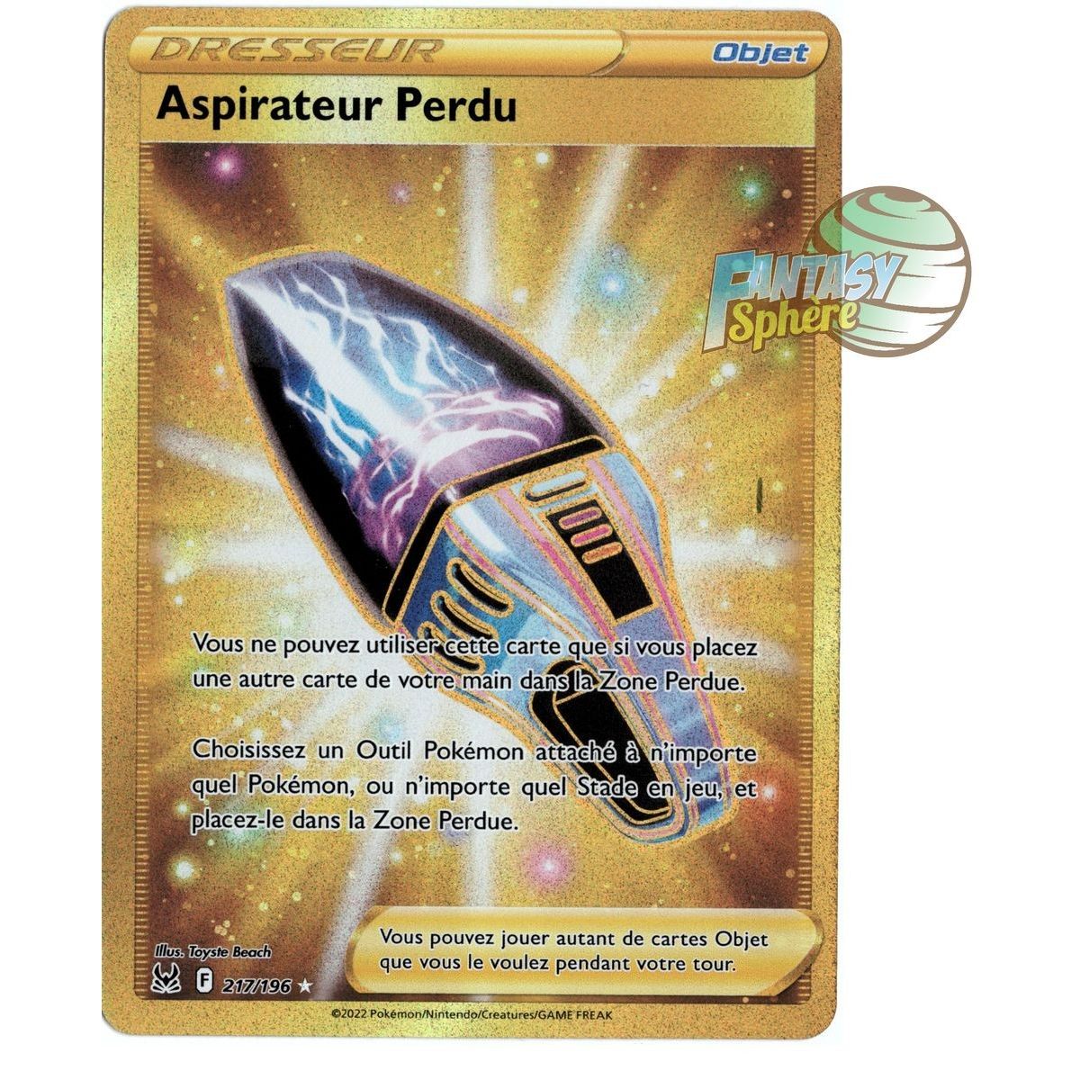 Aspirateur Perdu - Secret Rare 217/196 - Epee et Bouclier 11 Origine Perdue