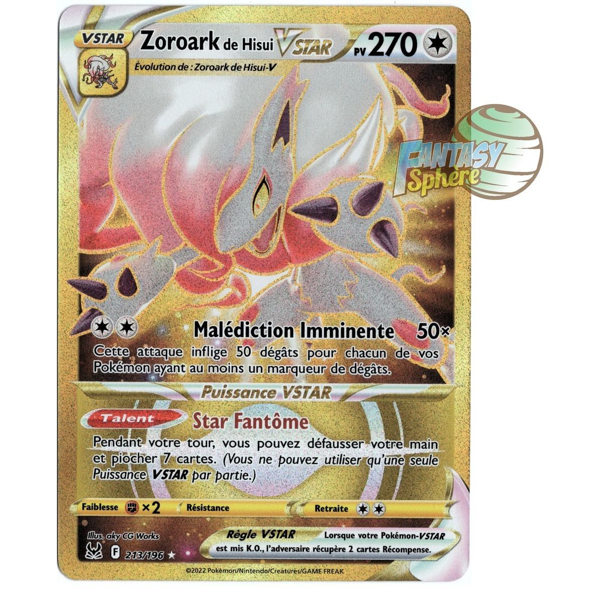 Zoroark de Hisui VSTAR - Secret Rare 213/196 - Epee et Bouclier 11 Origine Perdue