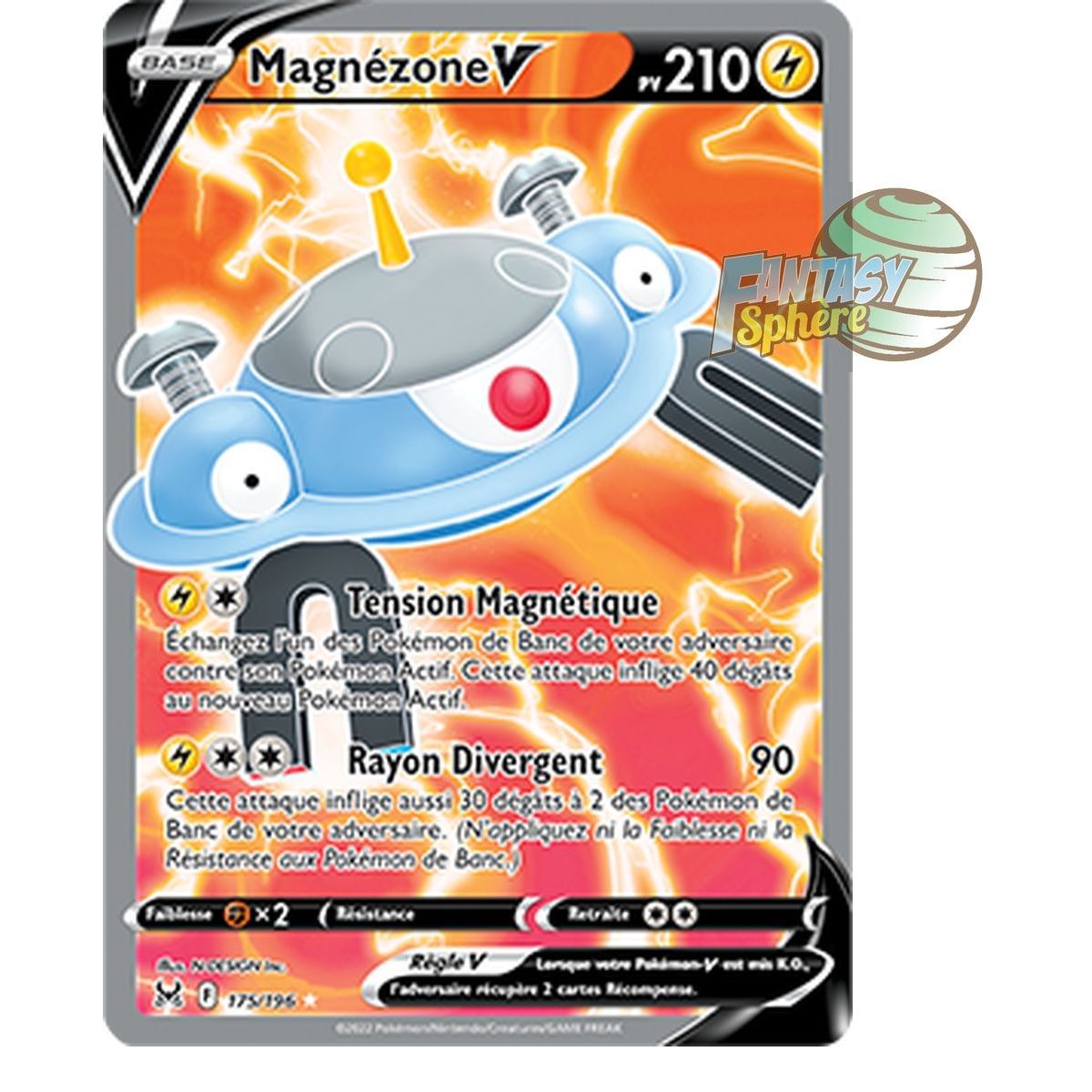 Magnézone V - Full Art Ultra Rare 175/196 - Epee et Bouclier 11 Origine Perdue