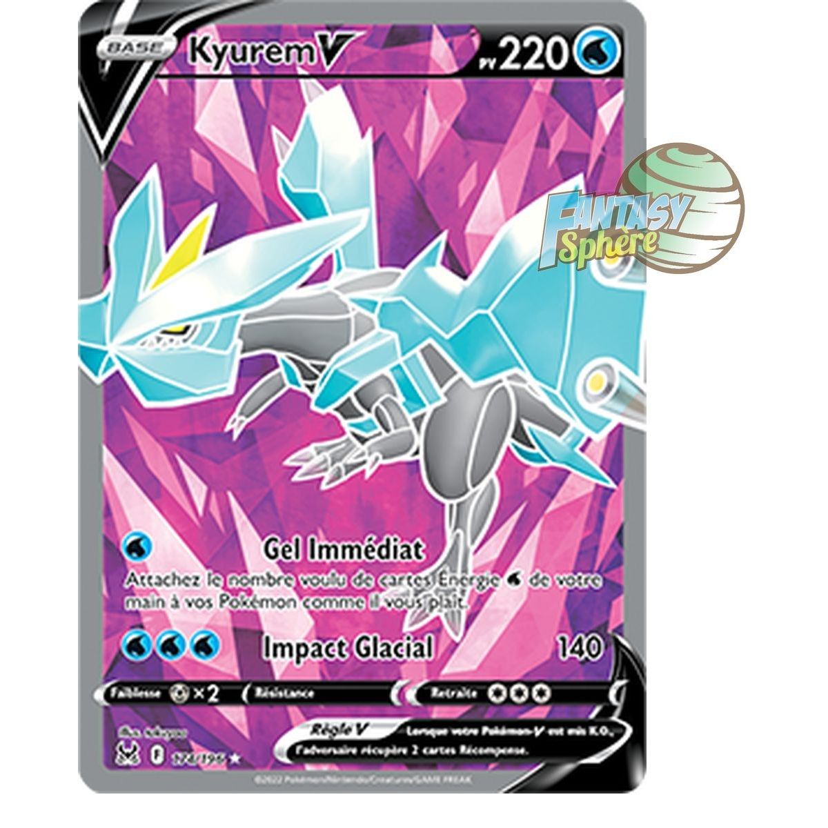 Kyurem V - Full Art Ultra Rare 174/196 - Epee et Bouclier 11 Origine Perdue