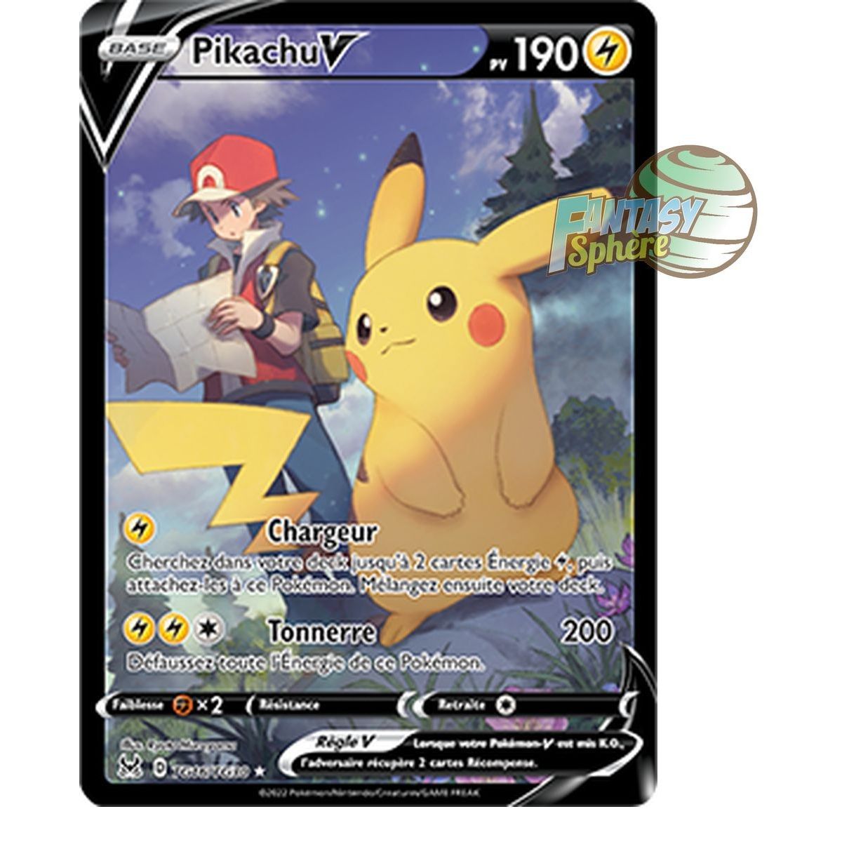 Pikachu V - Full Art Ultra Rare TG16/TG30 - Epee et Bouclier 11 Origine Perdue