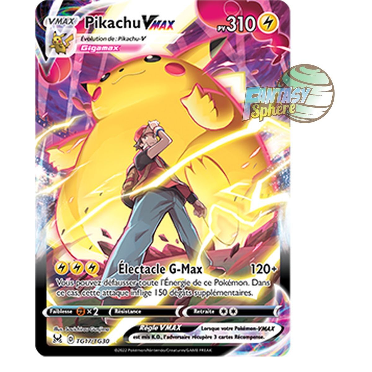 Pikachu VMAX - Full Art Ultra Rare TG17/TG30 - Epee et Bouclier 11 Origine Perdue