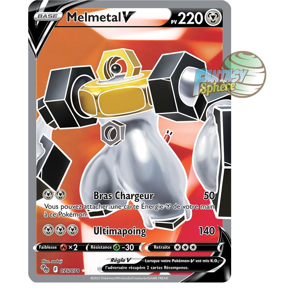 Item Melmetal V - Full Art Ultra Rare 75/78 - Epee et Bouclier 10.5 Pokemon GO