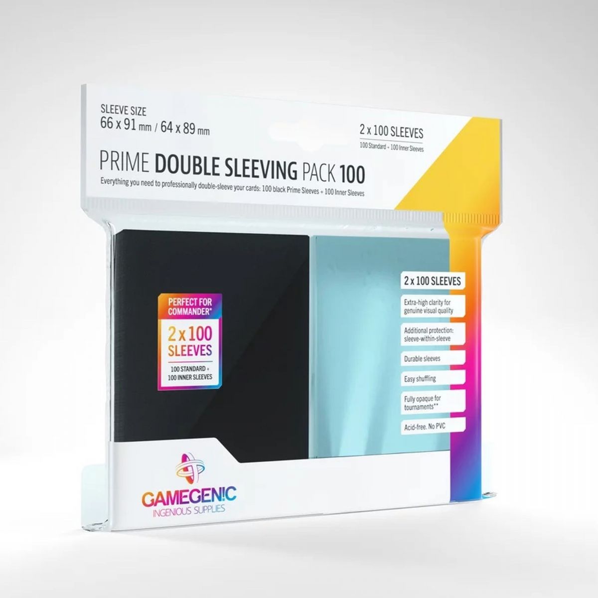 Item Gamegenic - Protèges Cartes - Standard - Prime Double Sleeving Pack (200)
